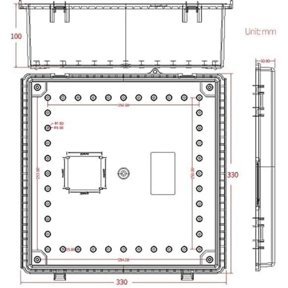 Electrical Box Plastic Enclosure  Waterproof 13×13×5.1 inch(330×330×130mm) - Picture 4 of 6